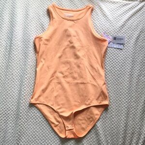 LuLaRoe Hope Creamsicle Orange Sleeveless Bodysuit Brand New Size Large SWT